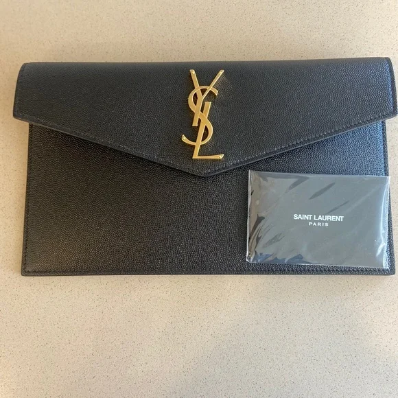Saint Laurent uptown leather envelope pouch - Picture 8 of 12